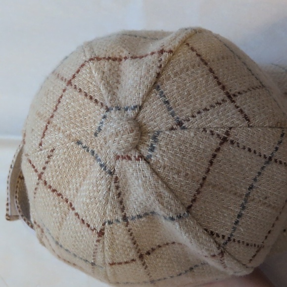 Anthropologie Beige Plaid "Tweed" Baseball Cap - Picture 8 of 10
